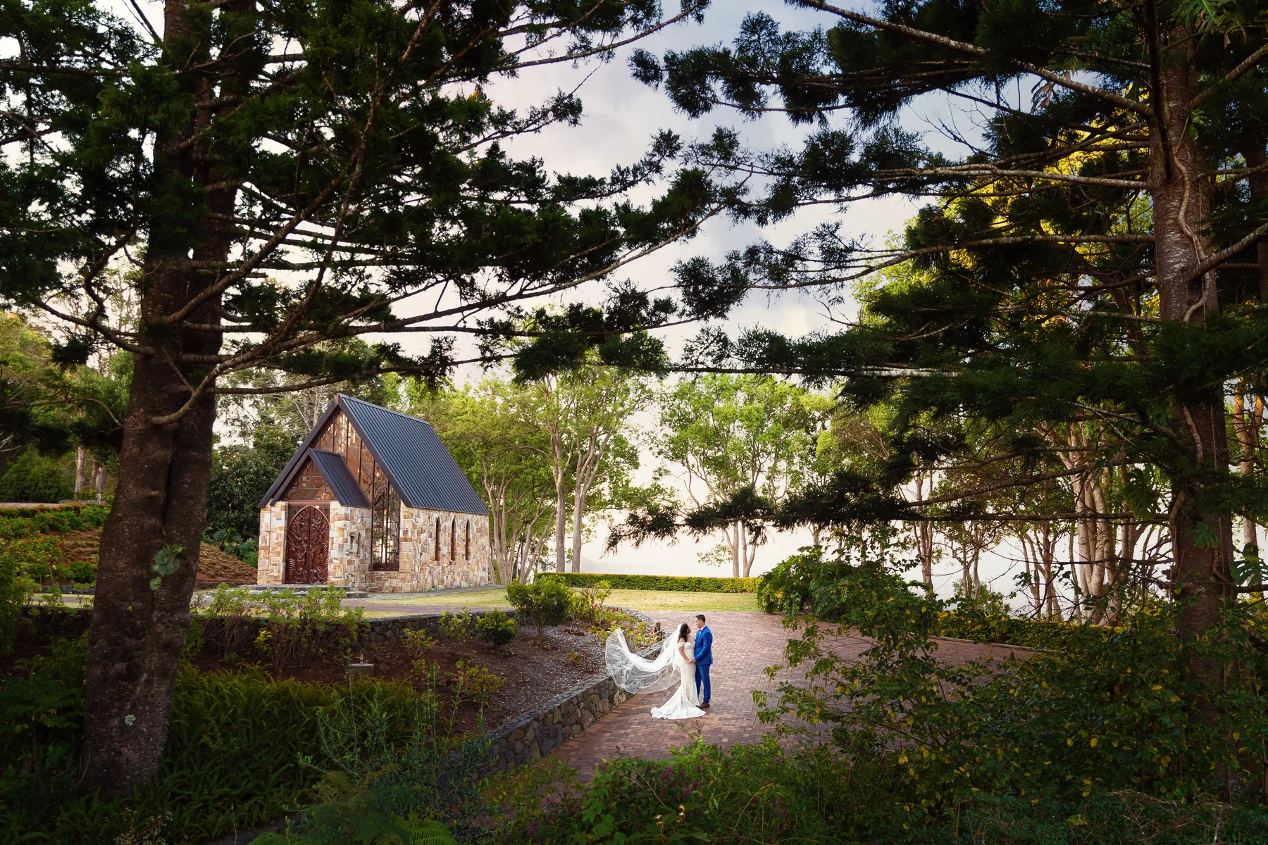 Wedding portrait in The Chapel grounds